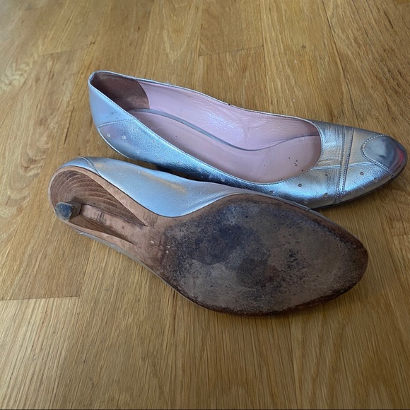 Giuseppe Zanotti Silver Kitten Heels 40.5 - Picture 10 of 10